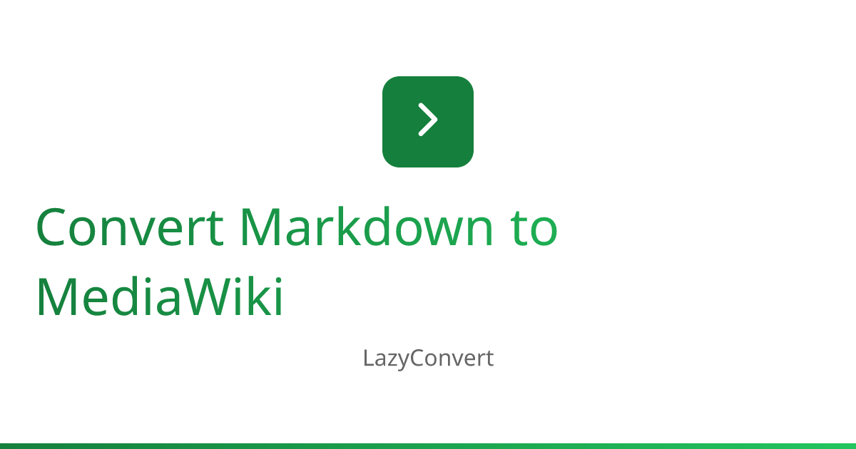 Markdown to mediawiki online converter free 